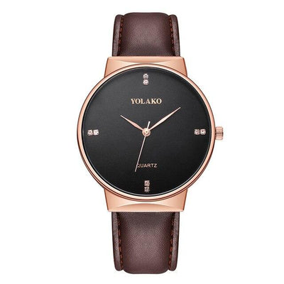 2019 Relogio Masculino YOLAKO Men Casual Quartz Leather Band Newv Strap Watch Analog Wristwatches Montre Homme Reloj Hombre saat