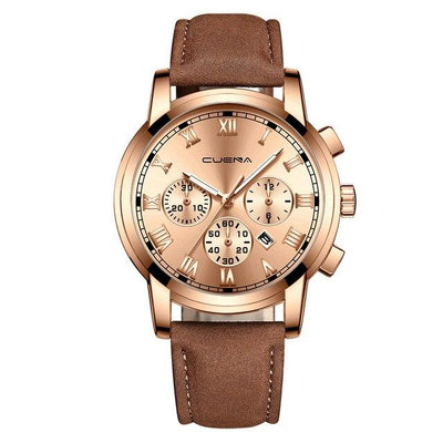 2019 Watches Men Fashion Sport Stainless Steel Case Leather Band Luxury Watch Quartz Wristwatches Top Brand Relogio Masculino